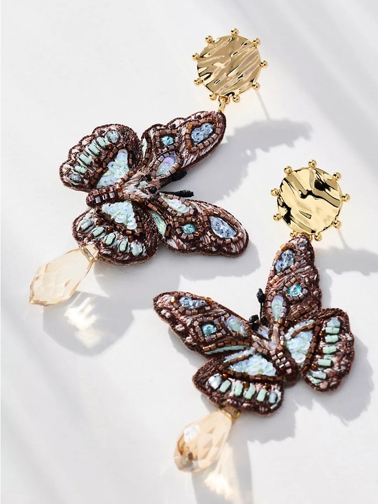 Anthropologie Jewelry - Mignonne Gavigan Luxe Maren Butterfly Earrings